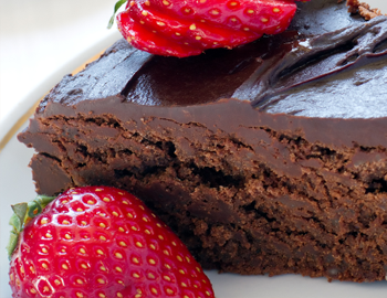 Rich Dark Chocolate & Prune Truffle Torte