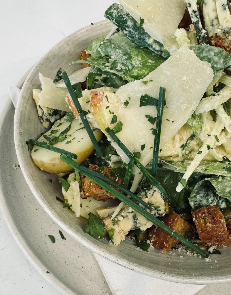 Blue Cheese Salad with Fennel, Apple & Caesar Dressing