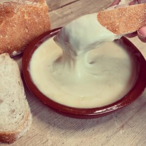 Gruyere fondue. 